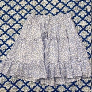 princess polly meltem mini skirt blue floral 
l